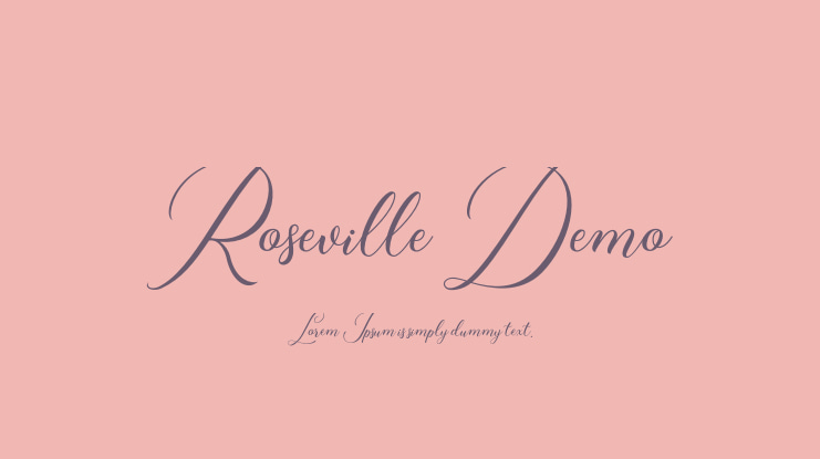 Roseville Demo Font