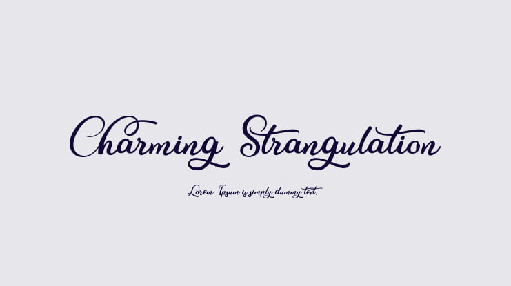 Charming Strangulation Font