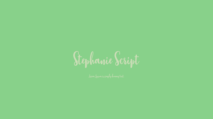 Stephanie Script Font