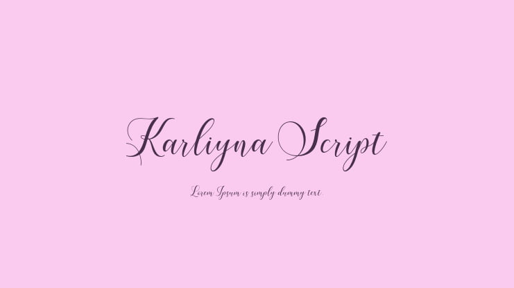 Karliyna Script Font