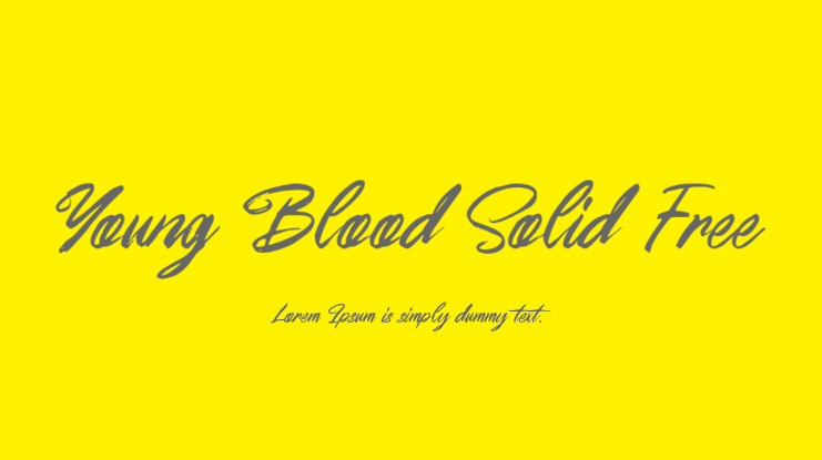 Young Blood Solid Free Font