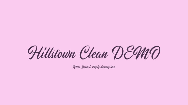 Hillstown Clean DEMO Font