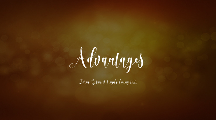 Advantages Font