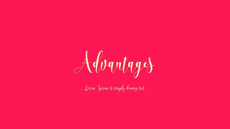 Advantages Font