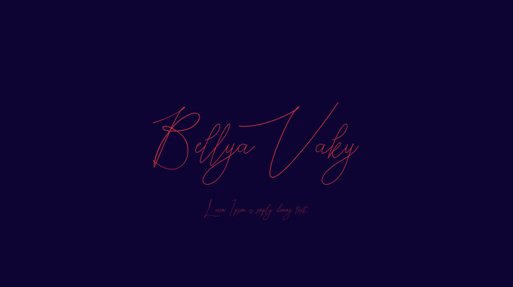 Bellya Vaky Font