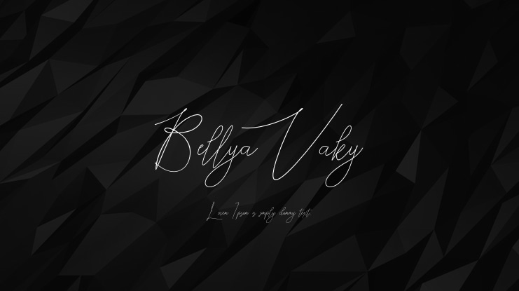 Bellya Vaky Font