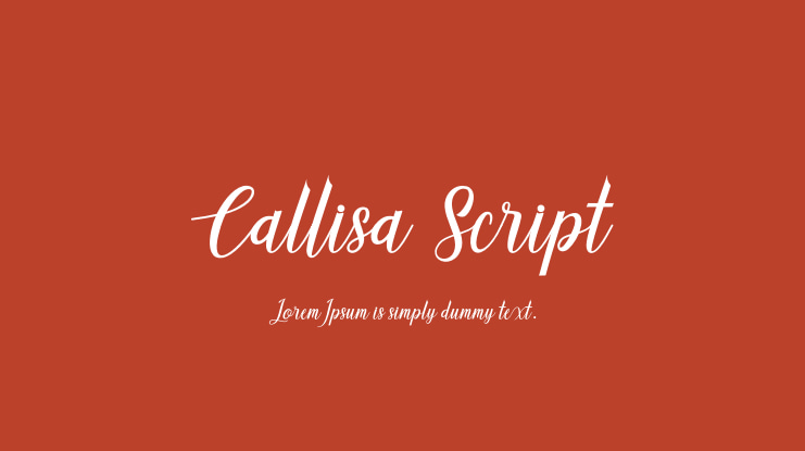 Callisa Script Font