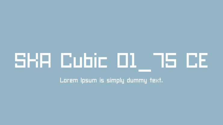 SKA Cubic 01_75 CE Font