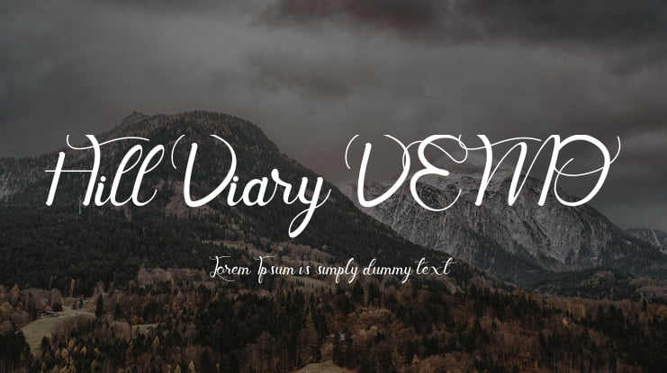 Hill Diary DEMO Font