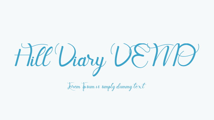 Hill Diary DEMO Font
