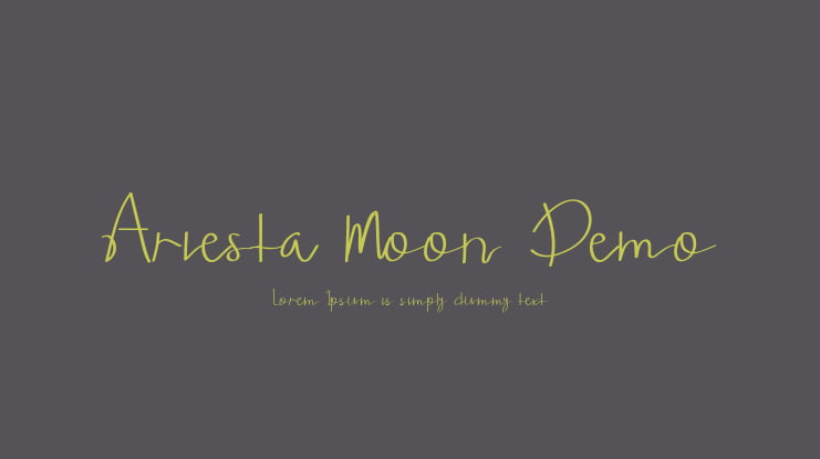Ariesta Moon Demo Font