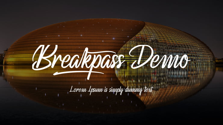 Breakpass Demo Font