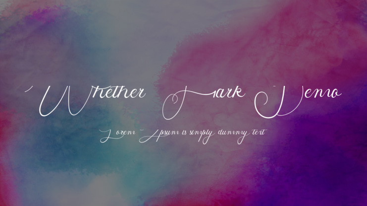 Whether Fark Demo Font
