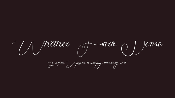 Whether Fark Demo Font