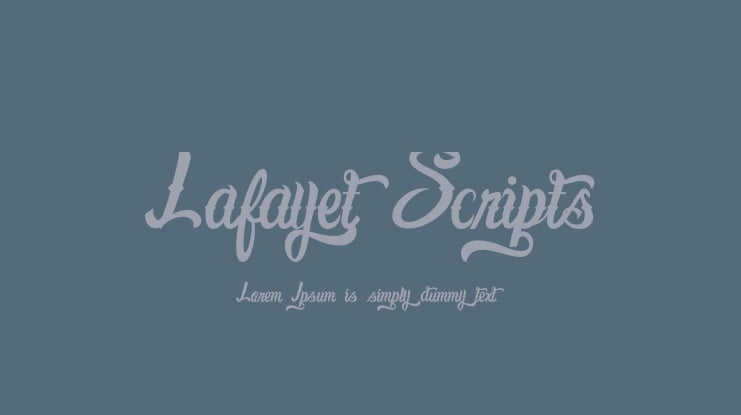 Lafayet Scripts Font