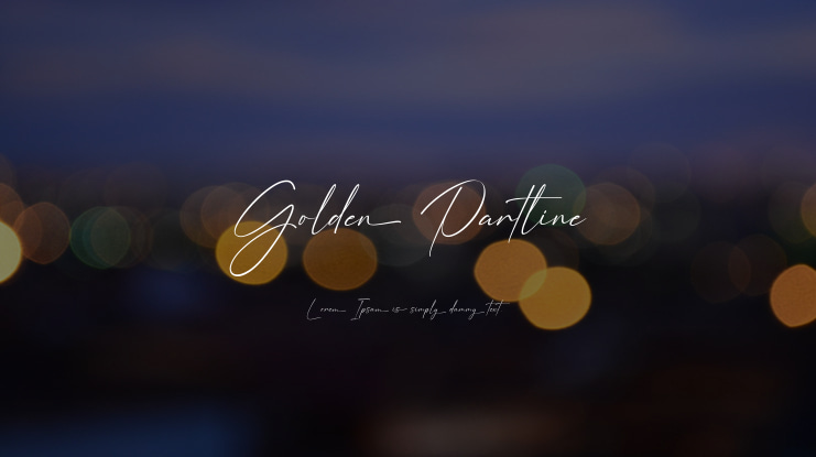 Golden Partline Font