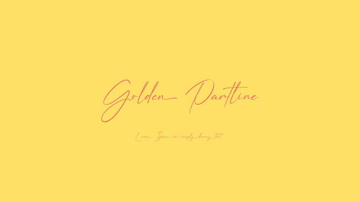 Golden Partline Font