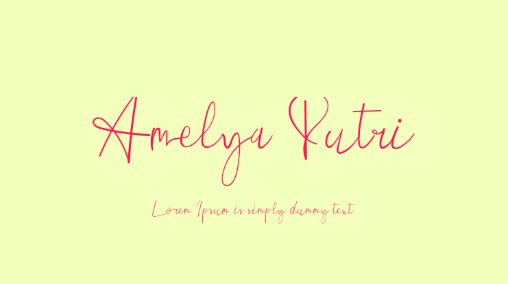 Amelya Putri Font