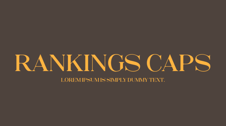Rankings Caps Font