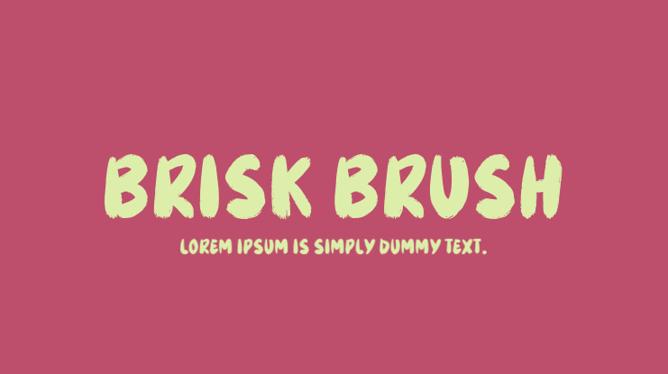 Brisk Brush Font