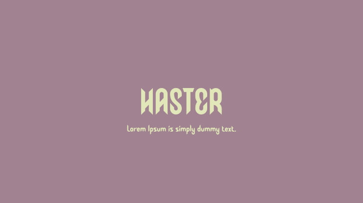 HASTER Font