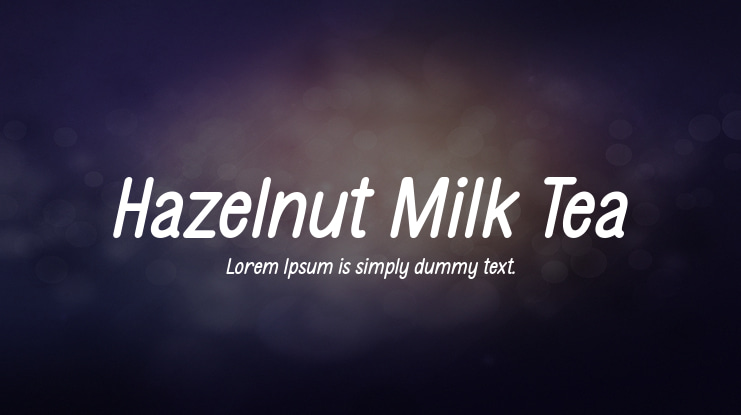 Hazelnut Milk Tea Font