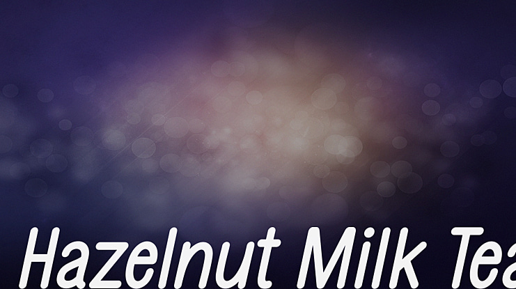 Hazelnut Milk Tea Font