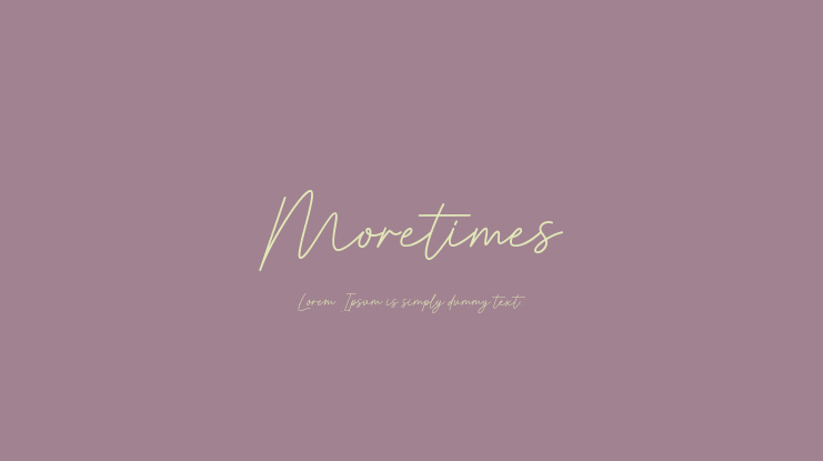 Moretimes Font