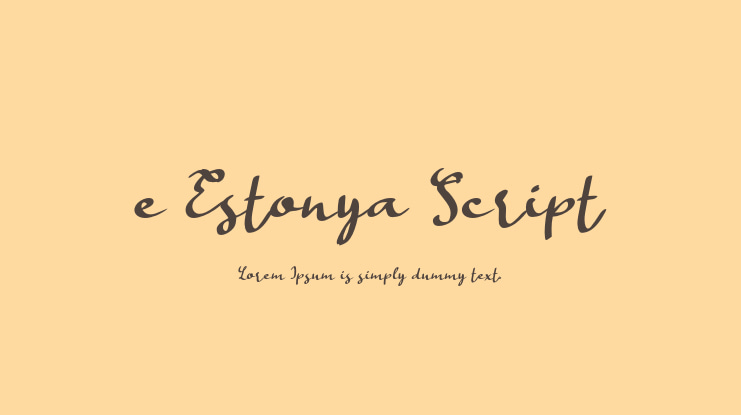 e Estonya Script Font