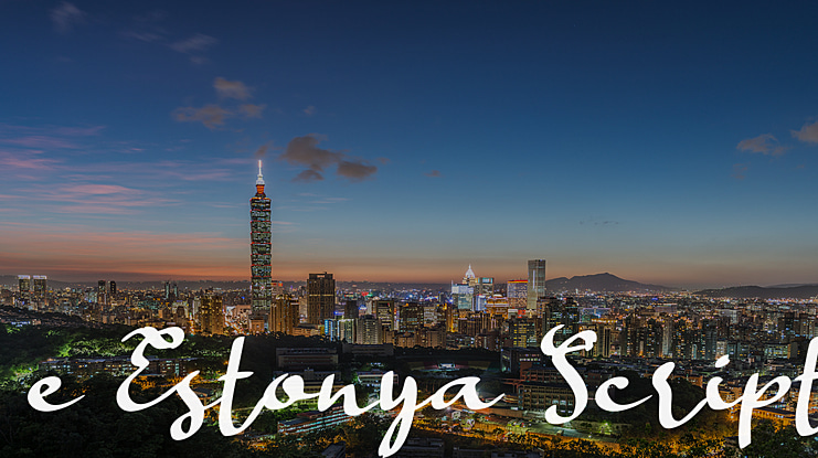 e Estonya Script Font