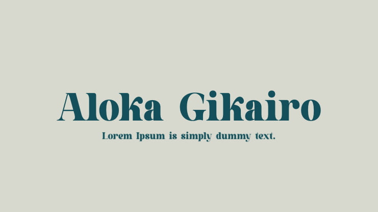 Aloka Gikairo Font