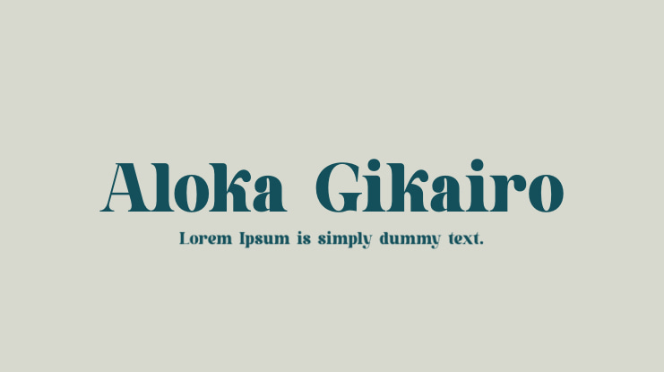 Aloka Gikairo Font