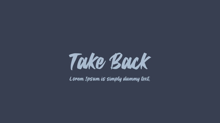 Take Back Font