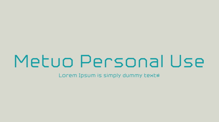 Metuo Personal Use Font Family