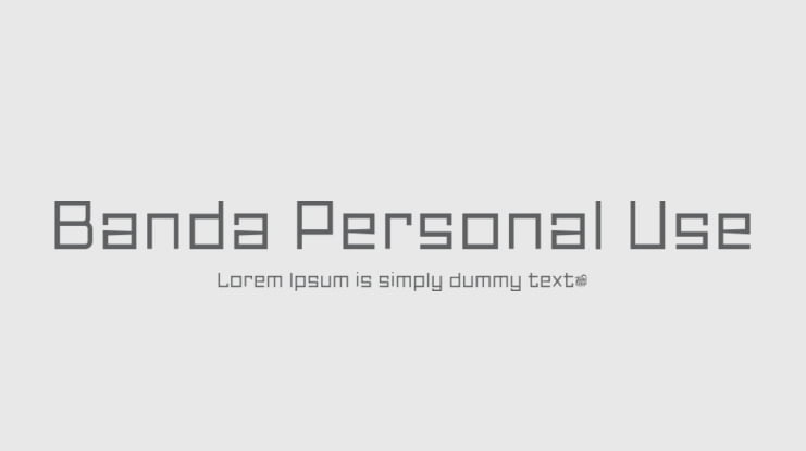 Banda Personal Use Font Family