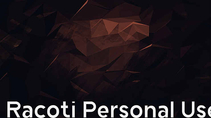 Racoti Personal Use Font Family