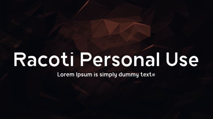 Racoti Personal Use Font Family