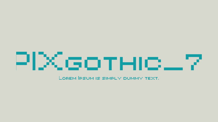 PIXgothic_7 Font