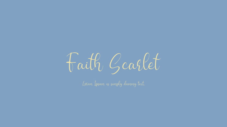 Faith Scarlet Font