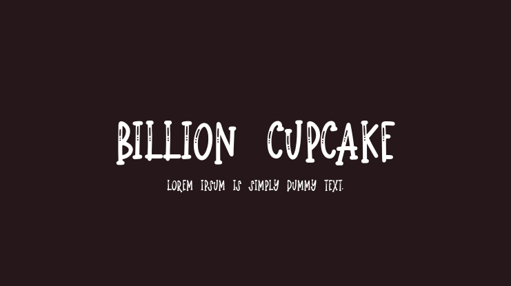 Billion Cupcake Font