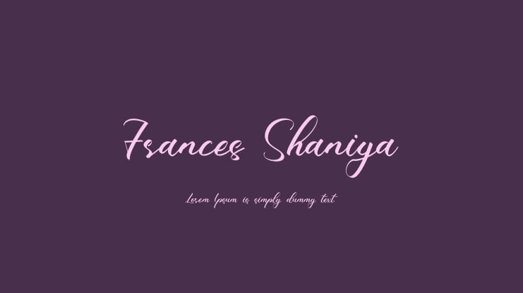 Frances Shaniya Font