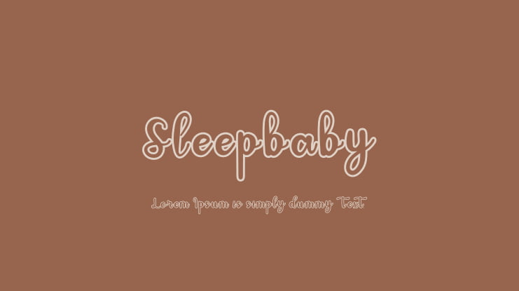 Sleepbaby Font