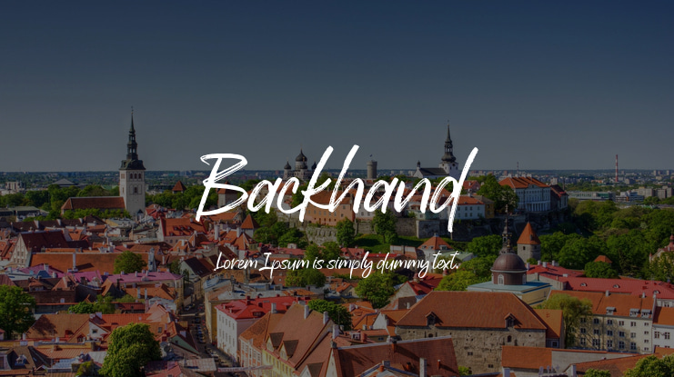 Backhand Font