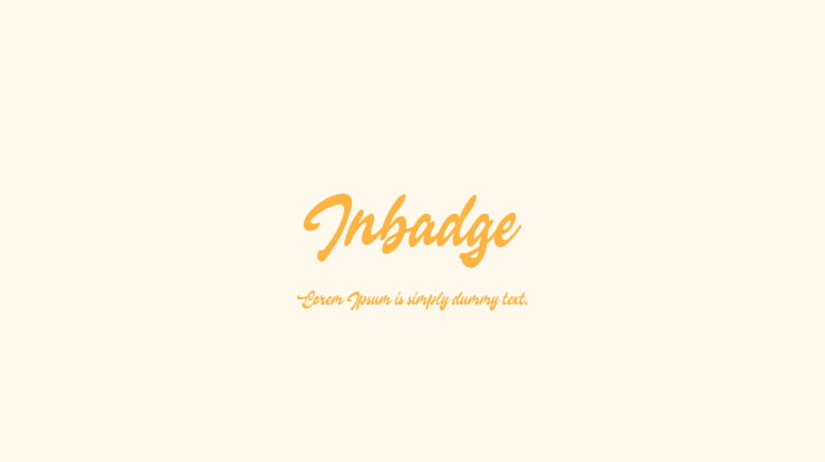 Inbadge Font
