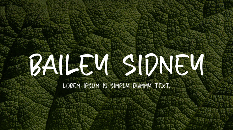 Bailey Sidney Font