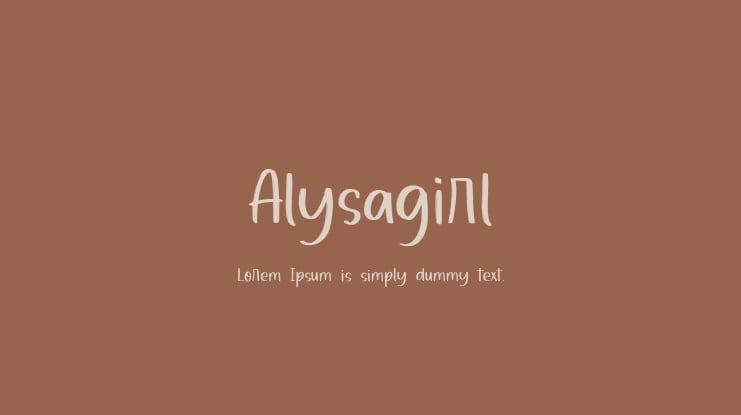 Alysagirl Font