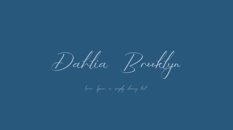 Dahlia Brooklyn Font