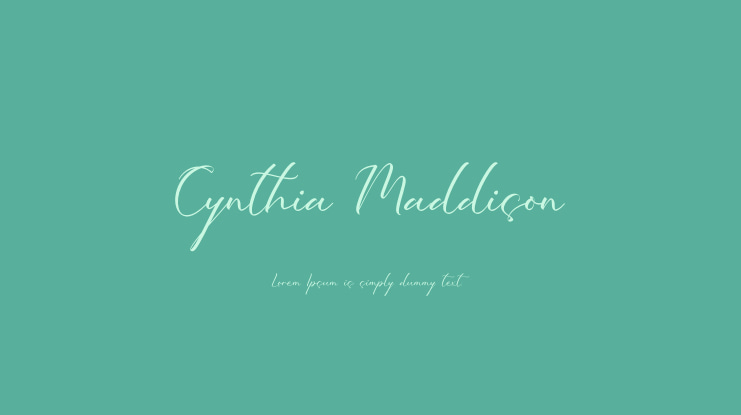 Cynthia Maddison Font