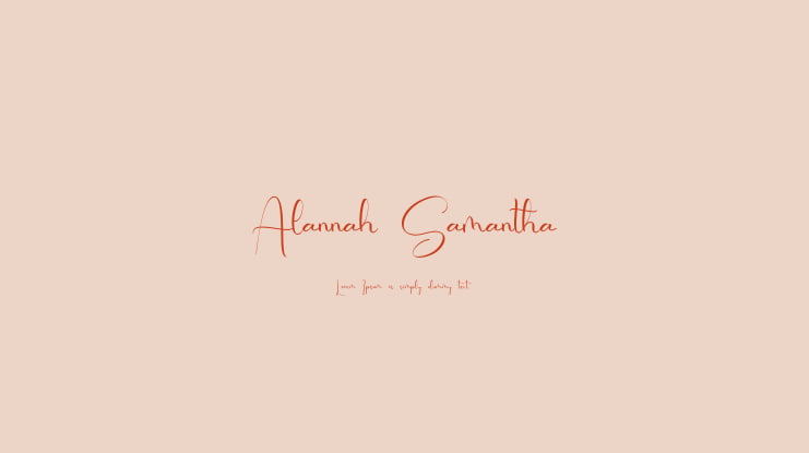 Alannah Samantha Font