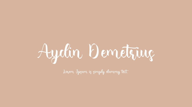 Aydin Demetrius Font